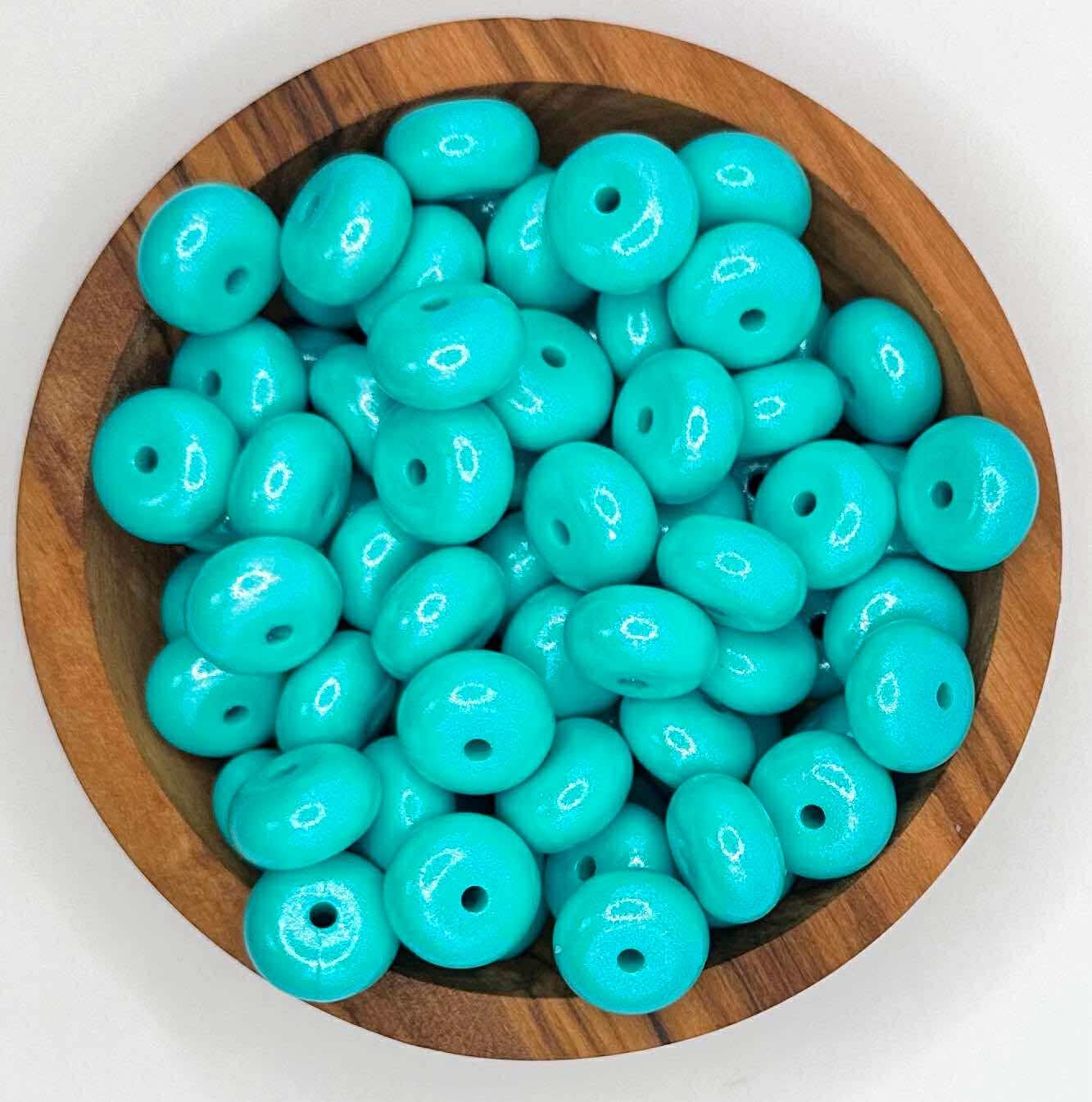 14mm opal silicone abacus beads - Image 3