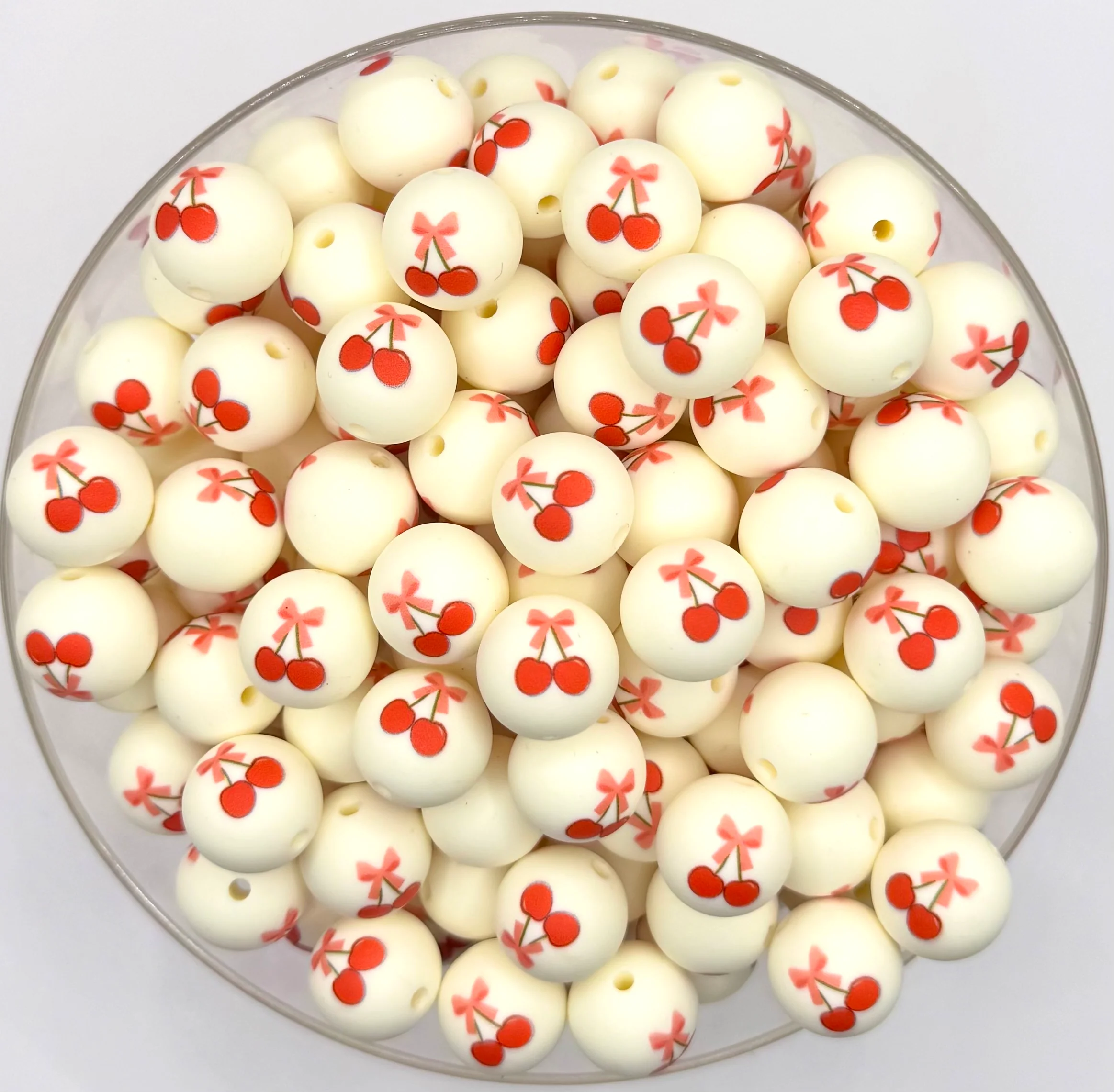 15mm cherry (HBK EXCLUSIVE) silicone bead