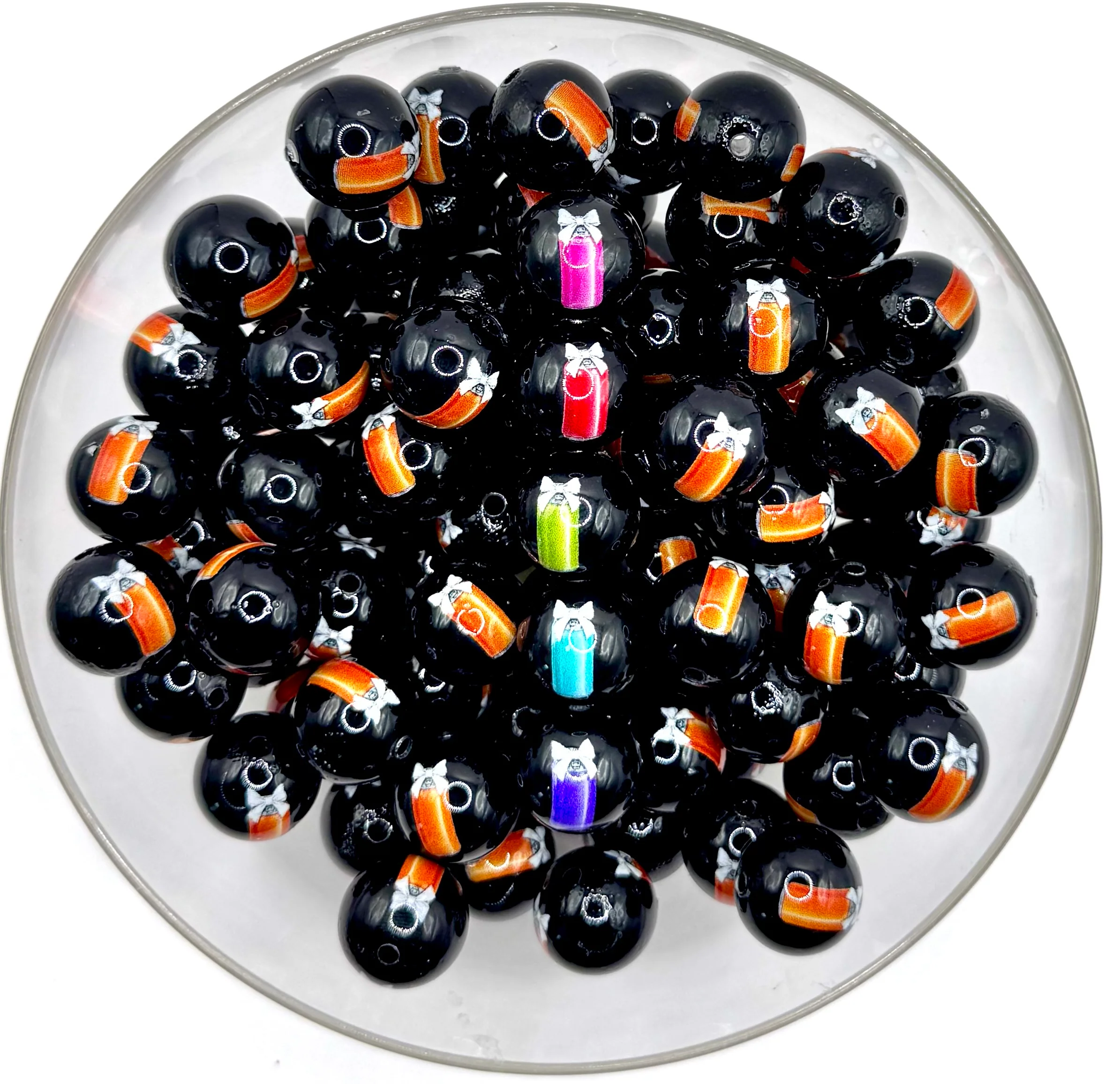 15mm opal soda can print (HBK exclusive) silicone bead - Image 7
