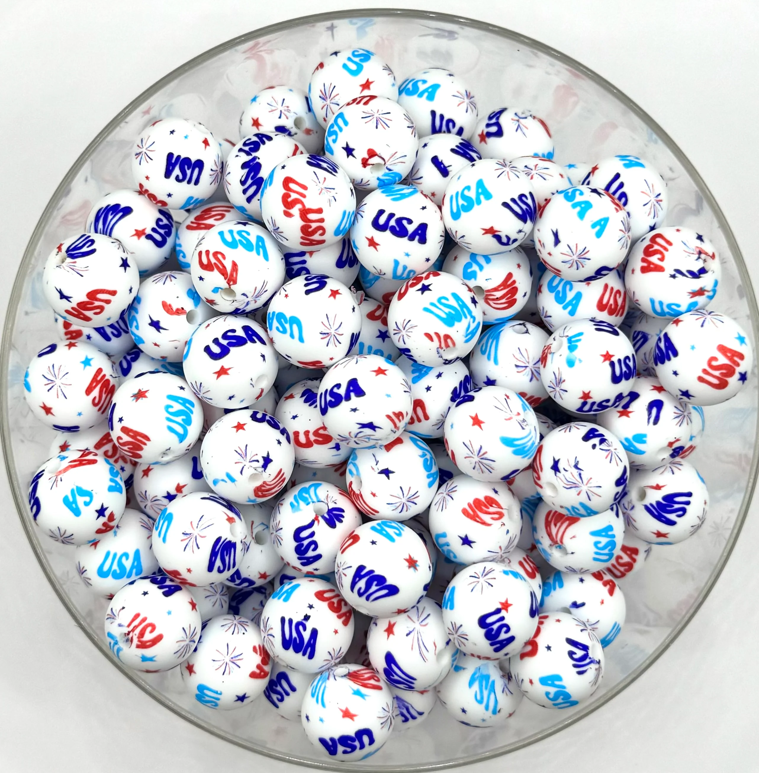 15mm USA silicone round bead