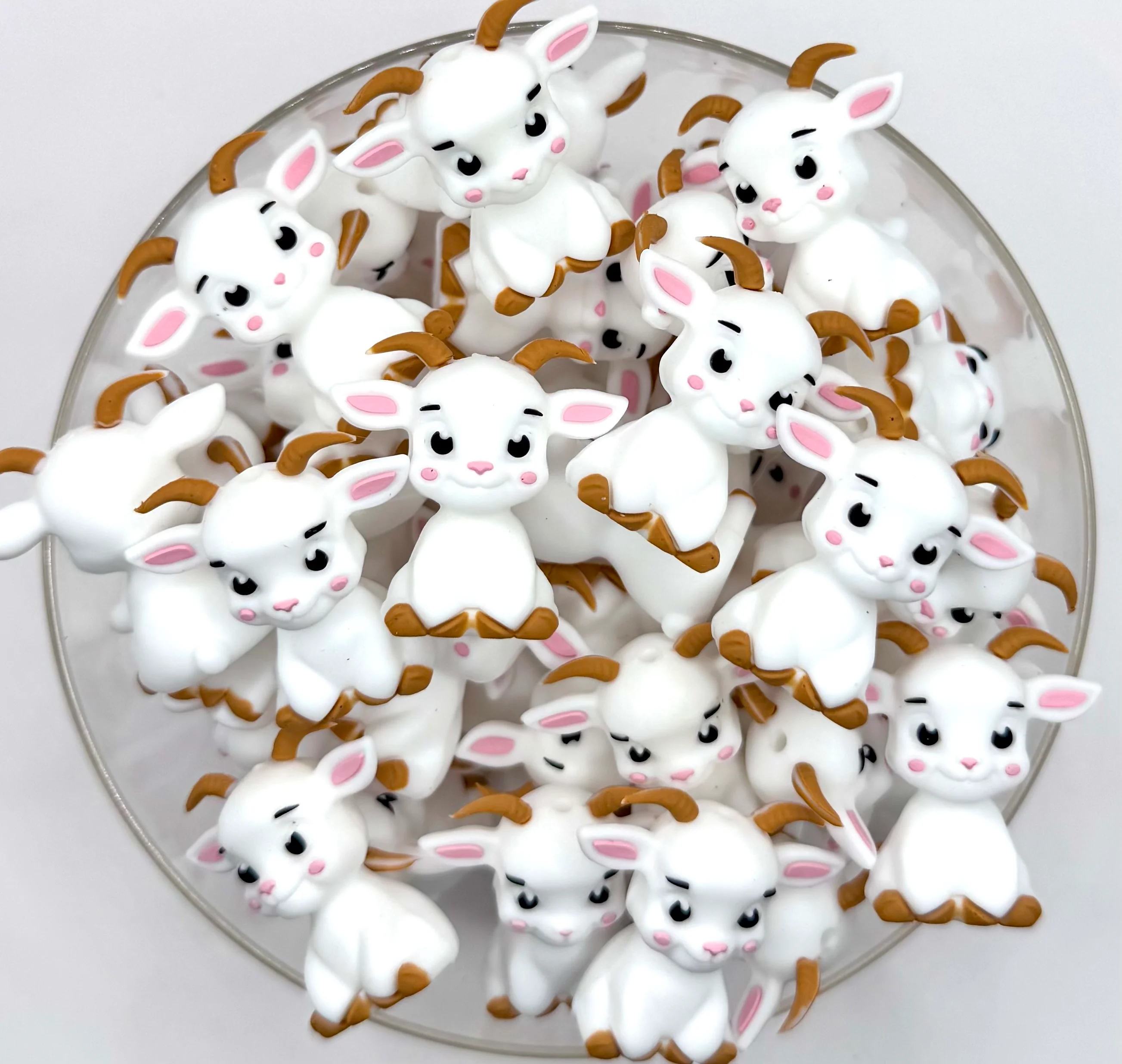3D Billy the goat (HBK exclusive) silicone focal bead