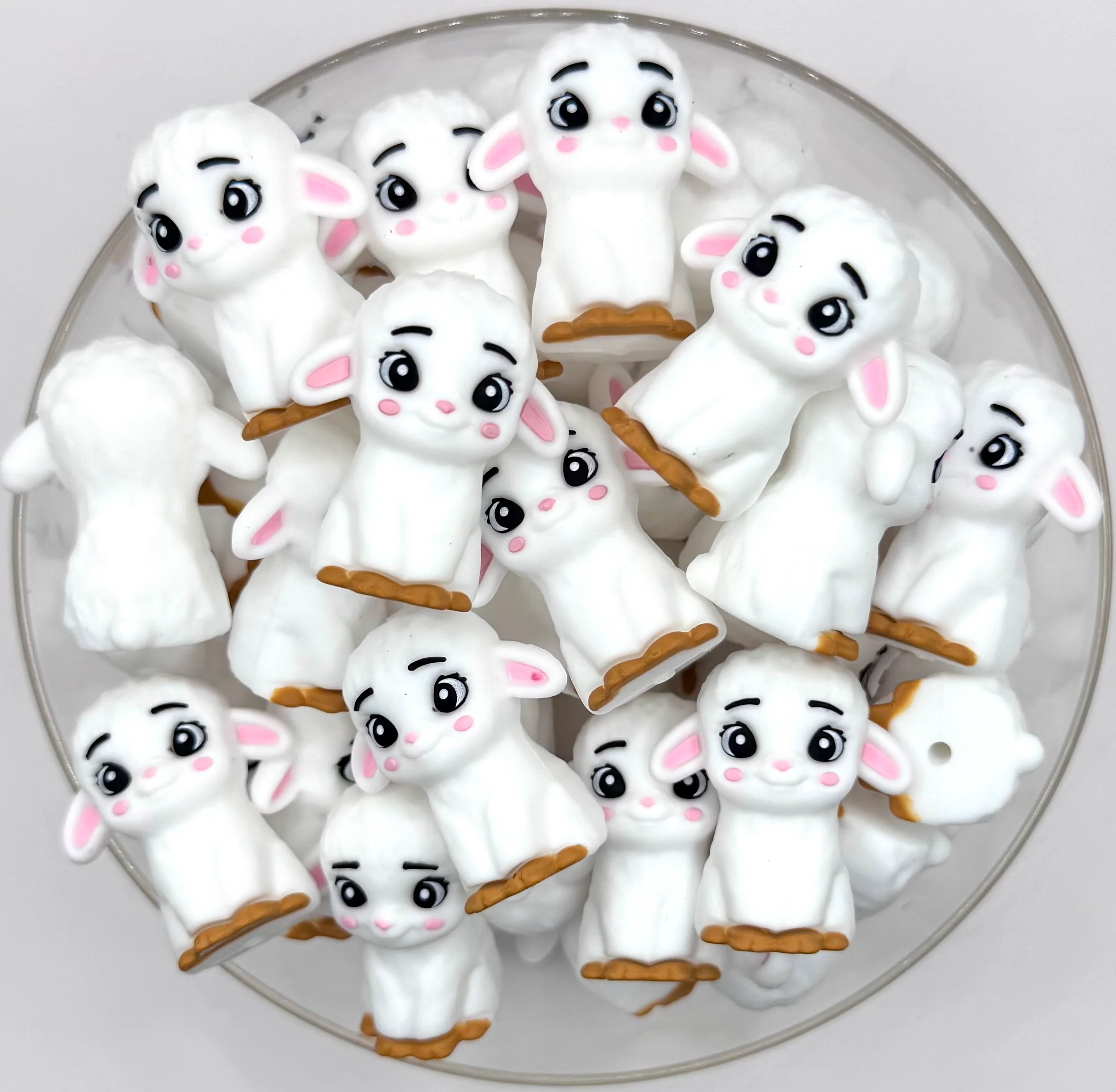 3D Layla the lamb (HBK exclusive) silicone focal bead