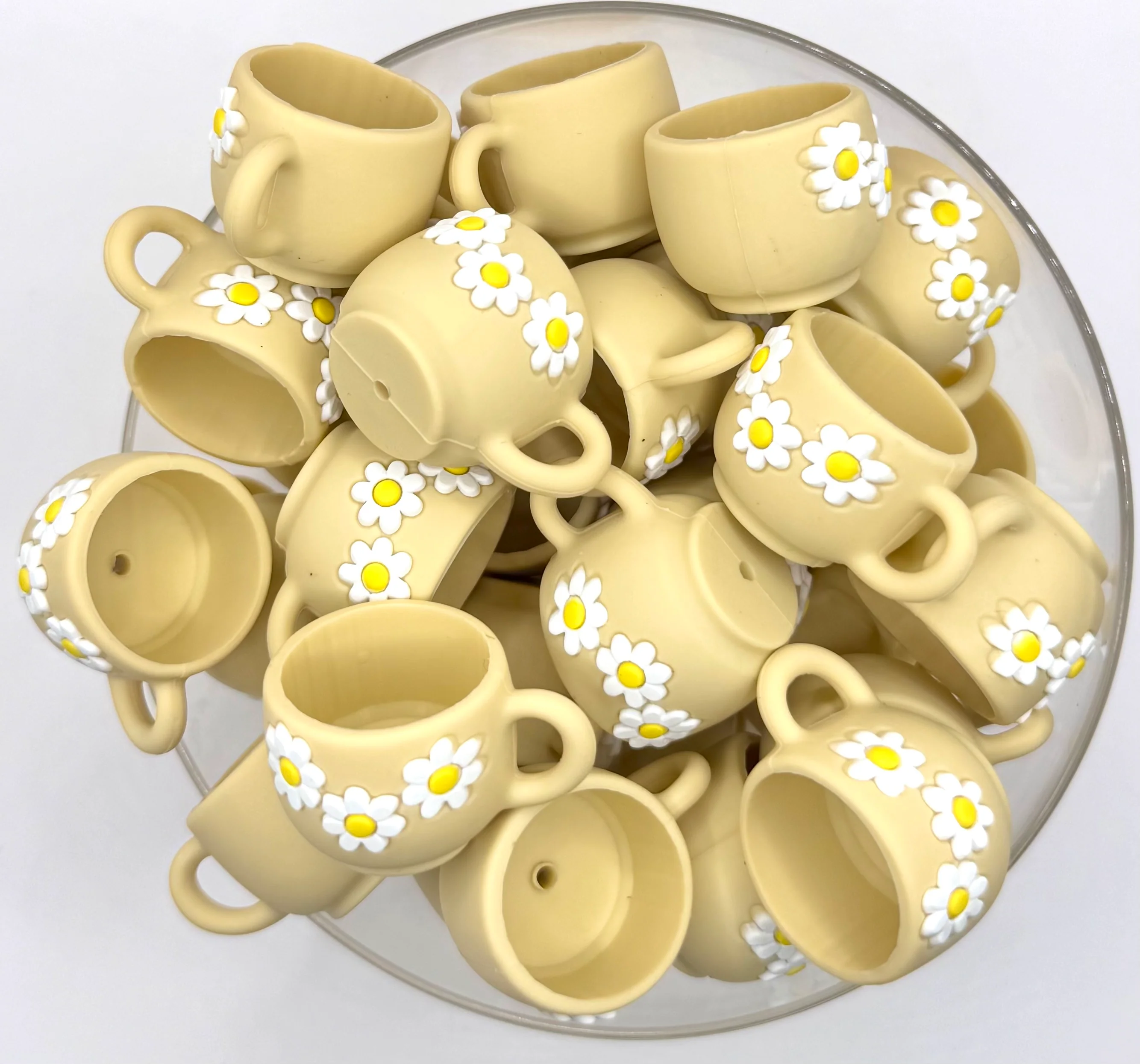 3D tea cup (exclusive) silicone focal bead