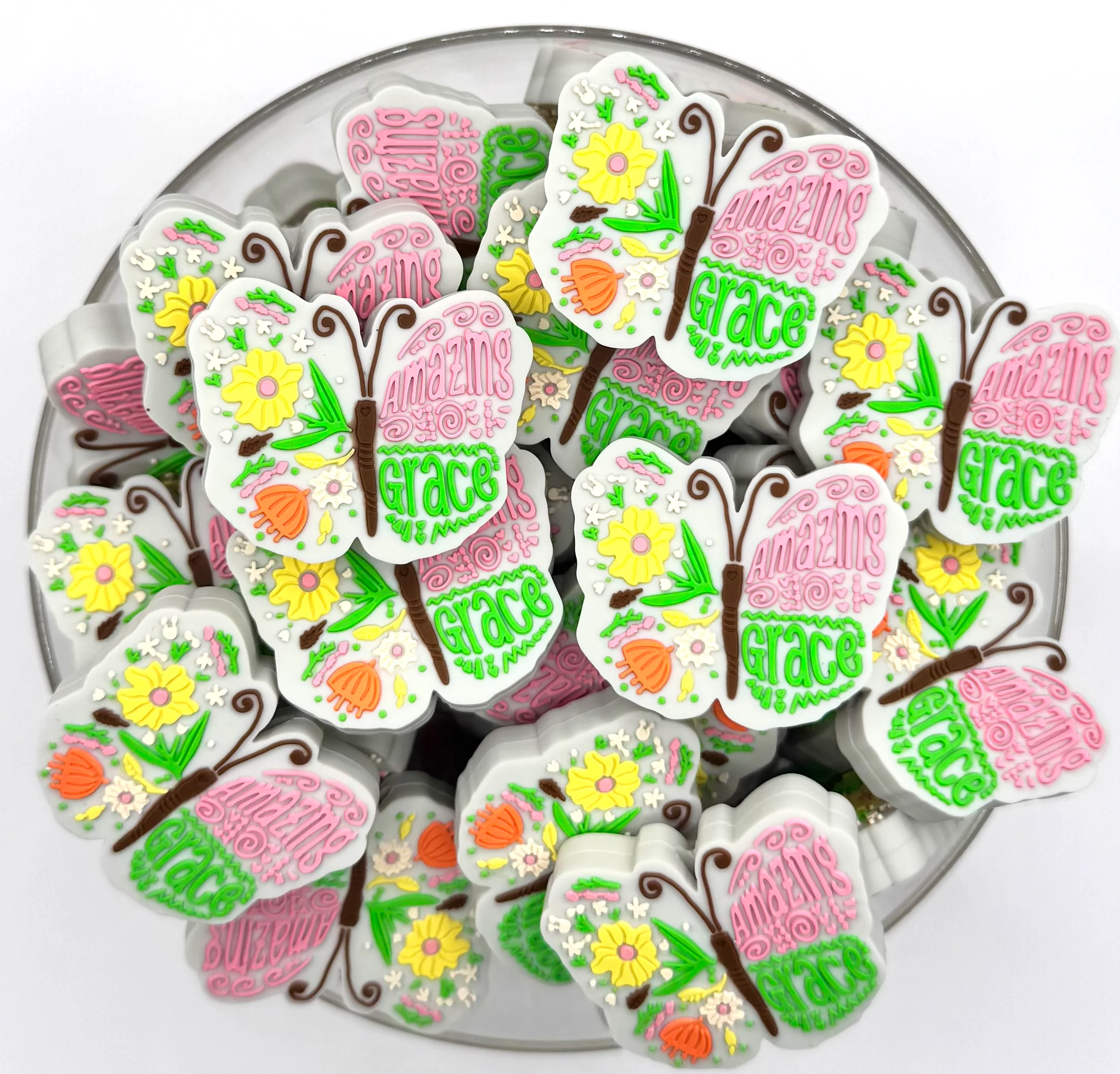 Amazing grace (HBK exclusive) silicone focal bead