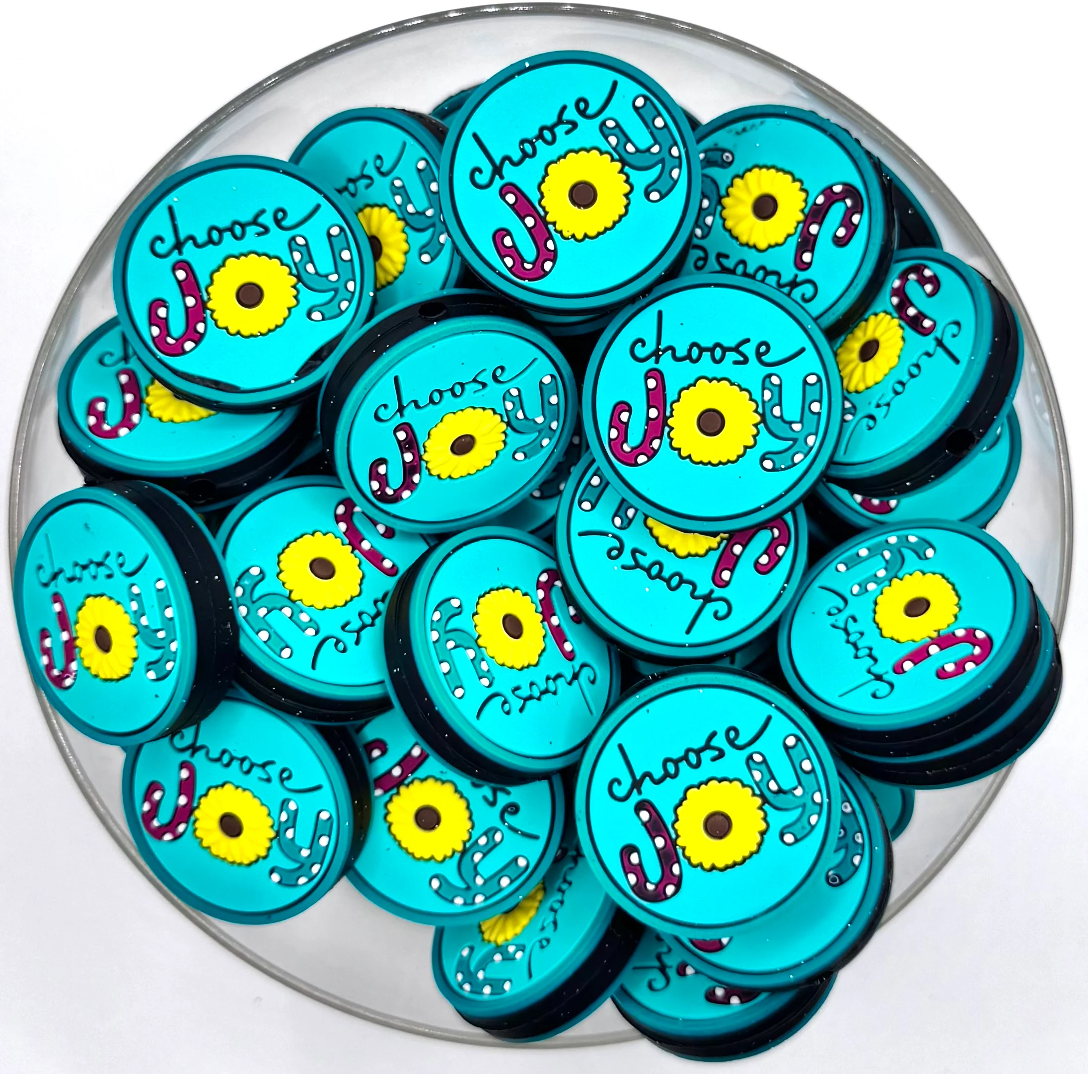 Choose joy silicone focal bead