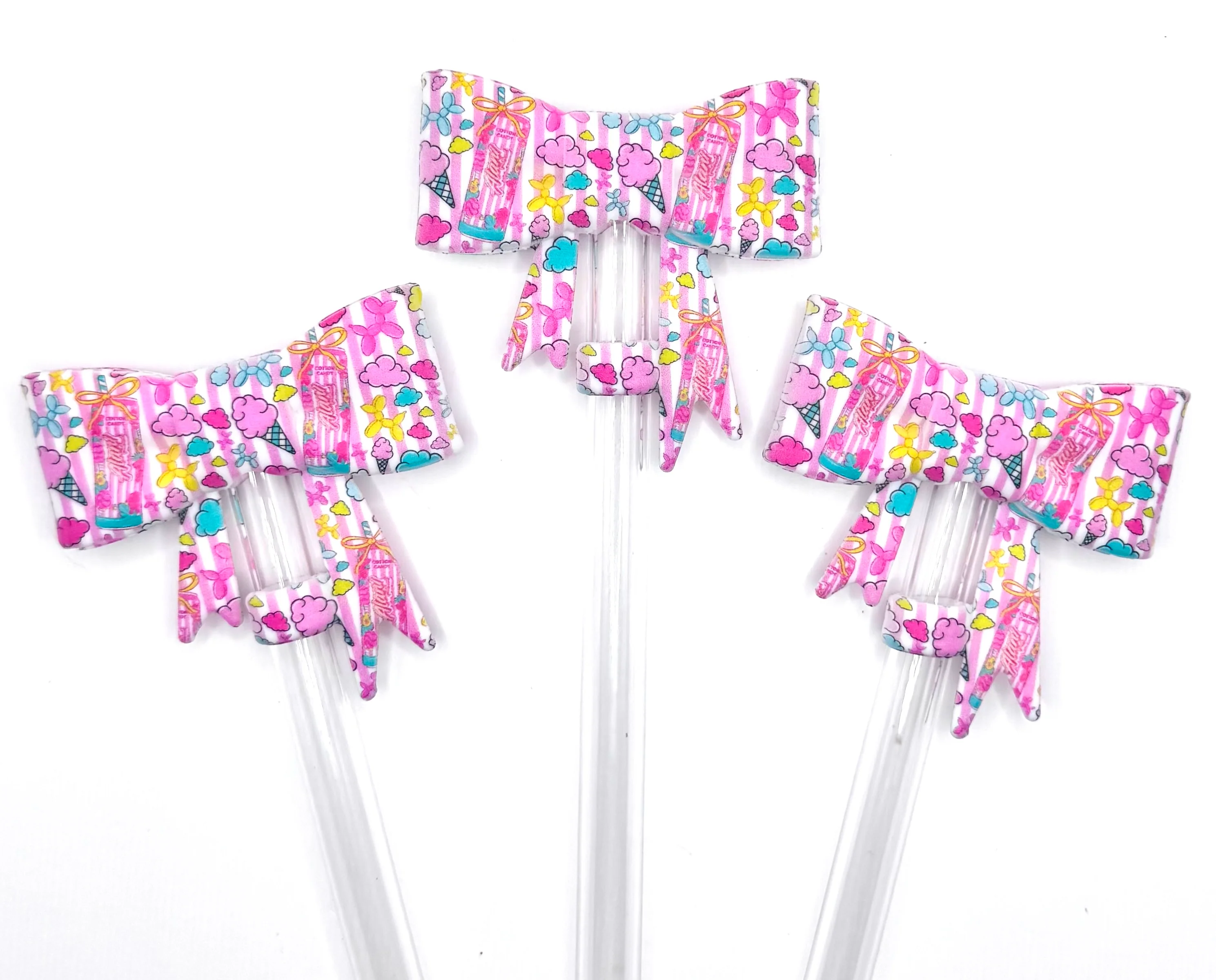 Cotton candy Alani silicone straw topper ￼
