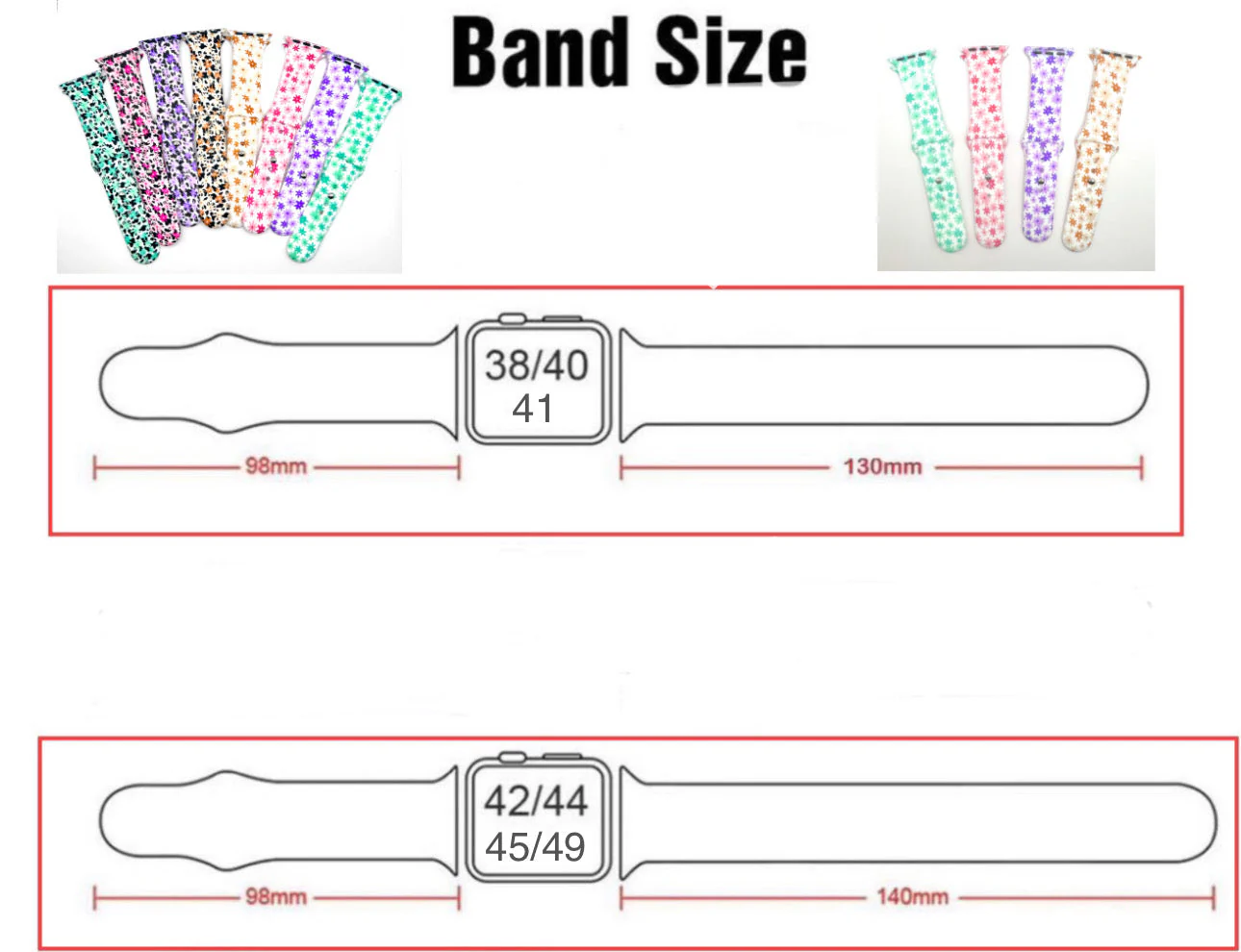 Cross print Apple Silicone Watch band - Image 3