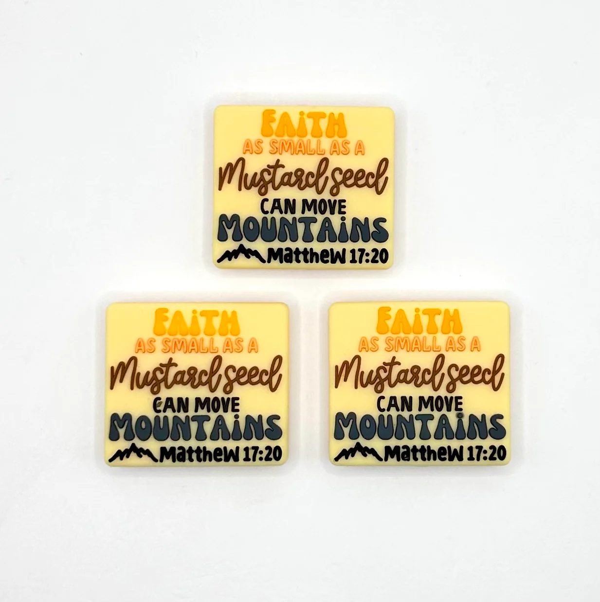 Faith as small as a mustard seed can move mountains (HBK exclusive) silicone focal bead - Image 2