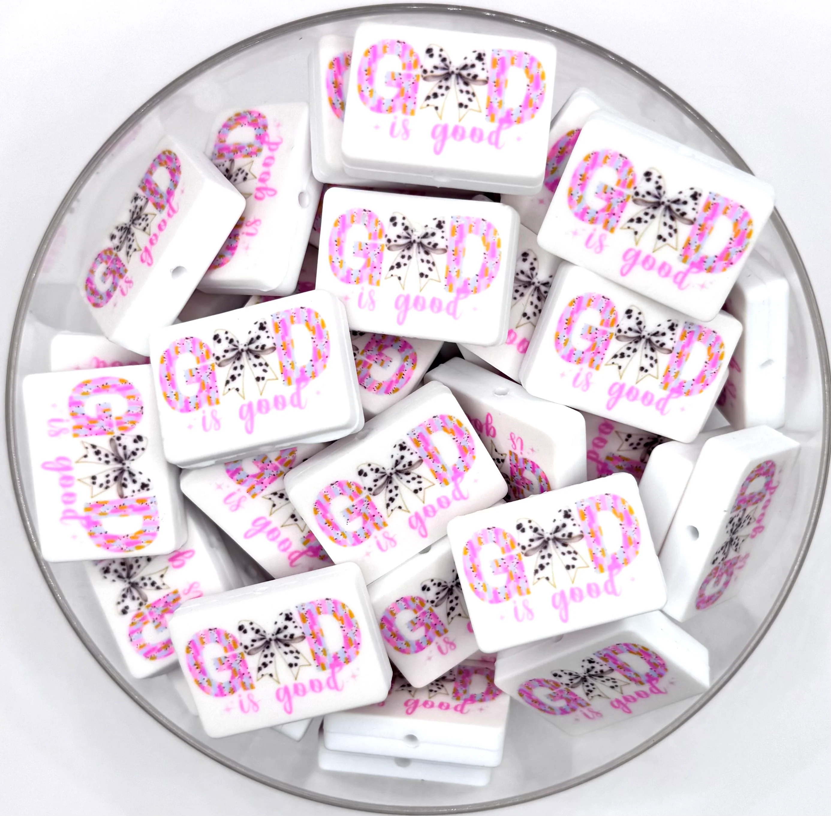 God is good (HBK exclusive) silicone focal bead