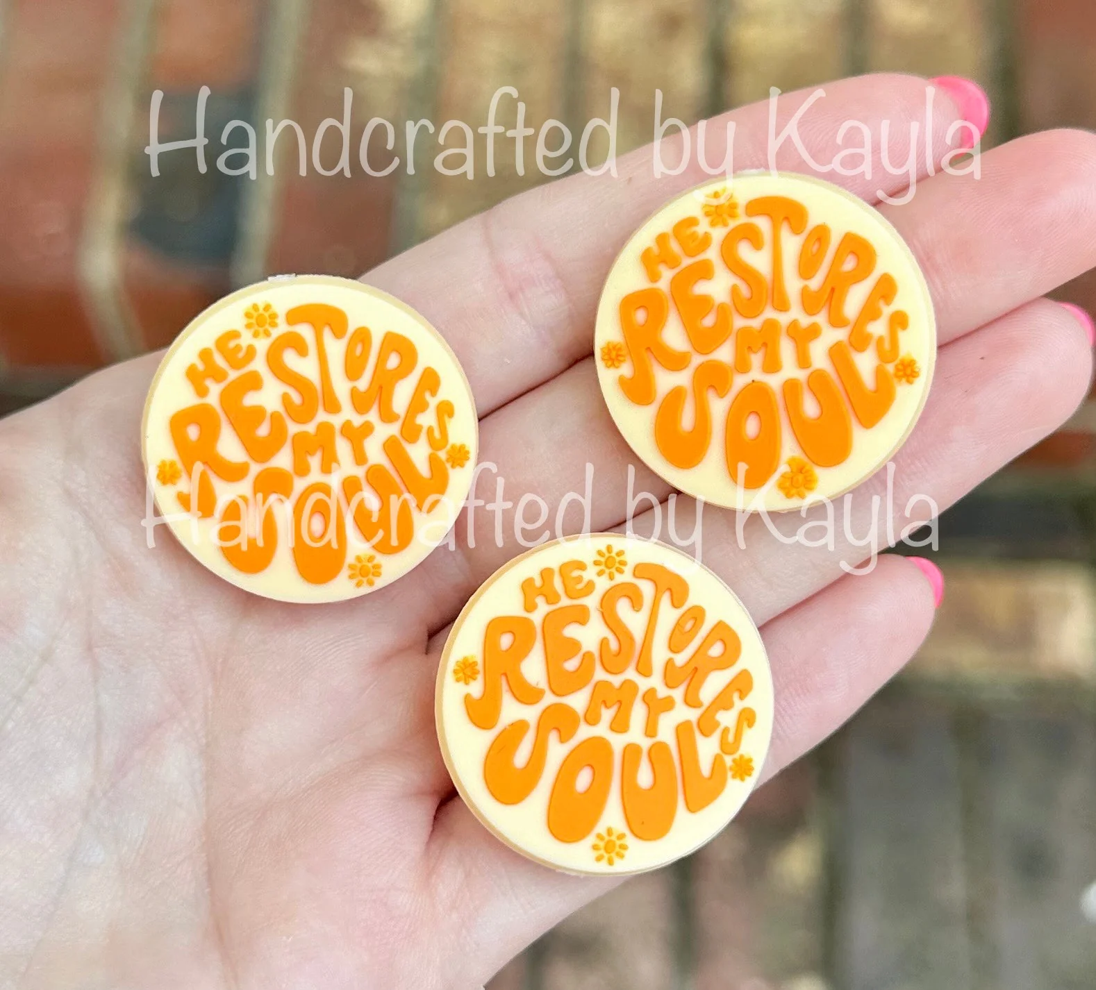 He restores my soul (HBK exclusive) silicone focal bead - Image 4
