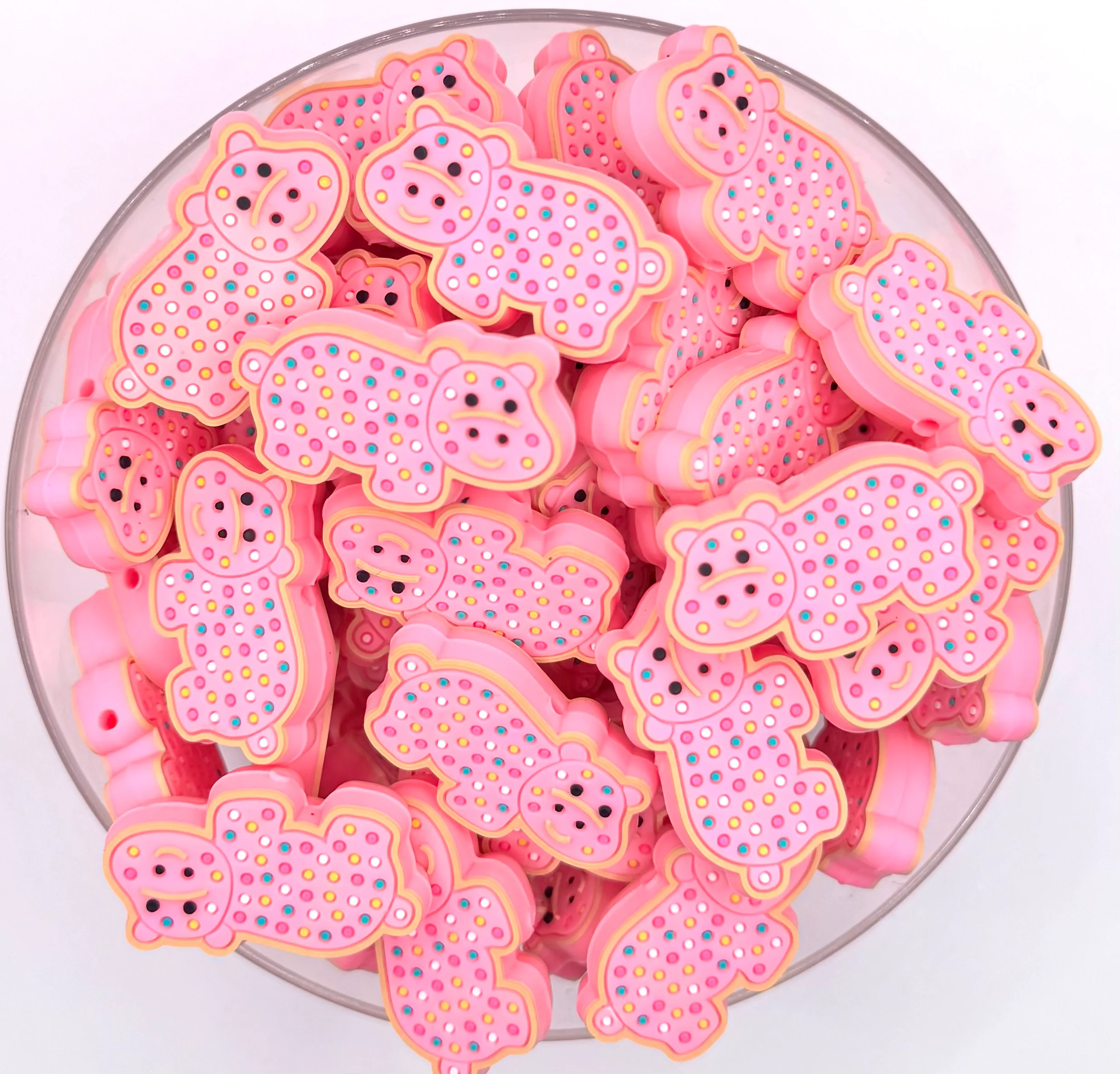 Hippo frosted animal cook (HBK exclusive) silicone focal bead