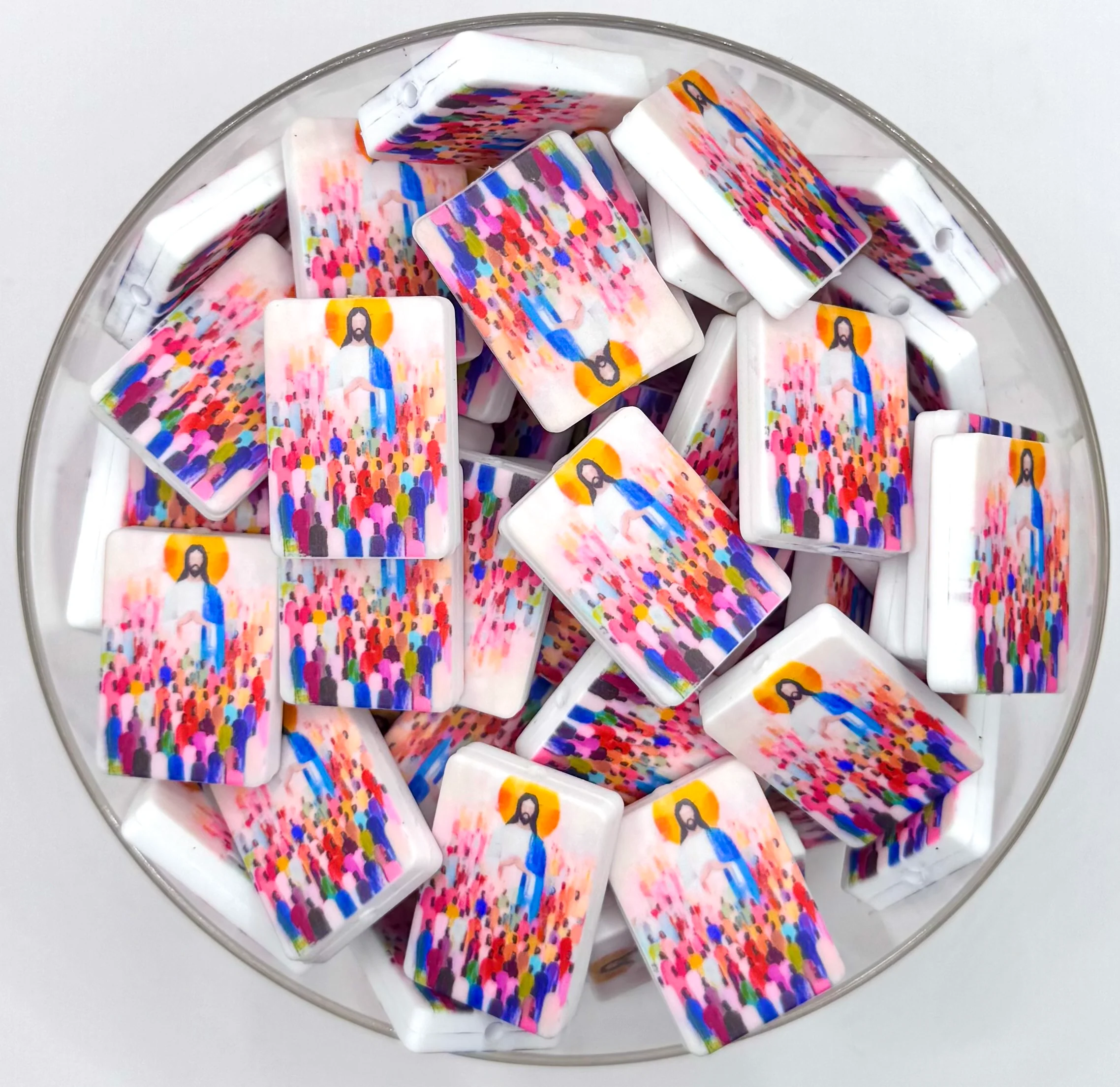 Jesus loves the little children (HBK exclusive) silicone focal bead