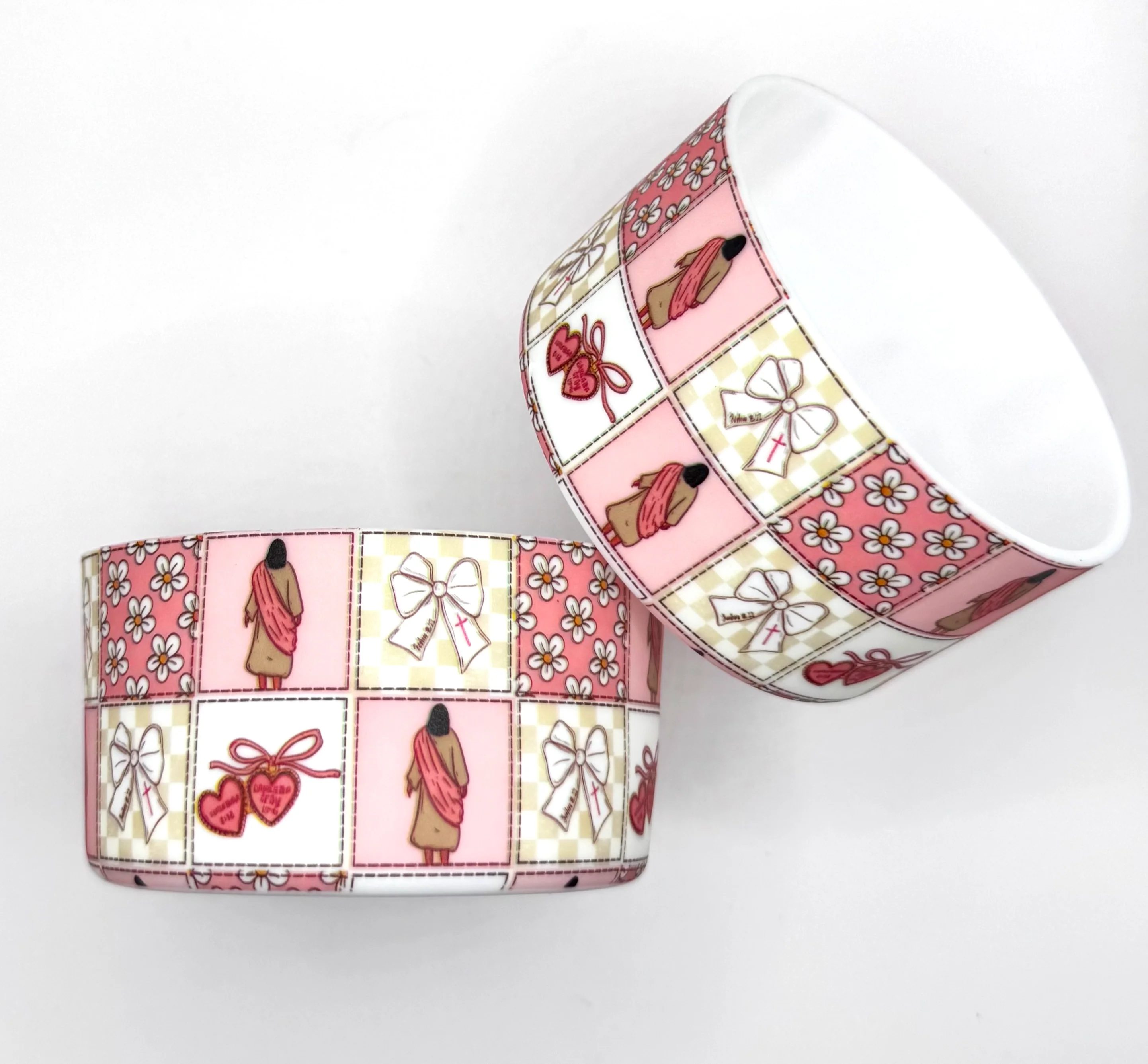 Jesus patchwork silicone tumbler boot