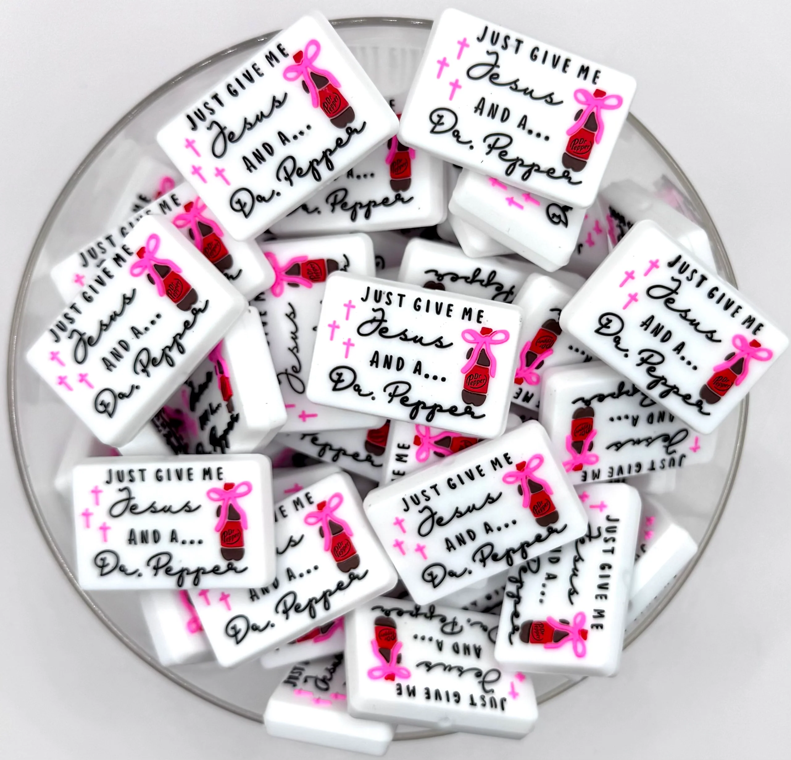 Just give me Jesus and a dr.pepper (HBK exclusive) silicone focal bead
