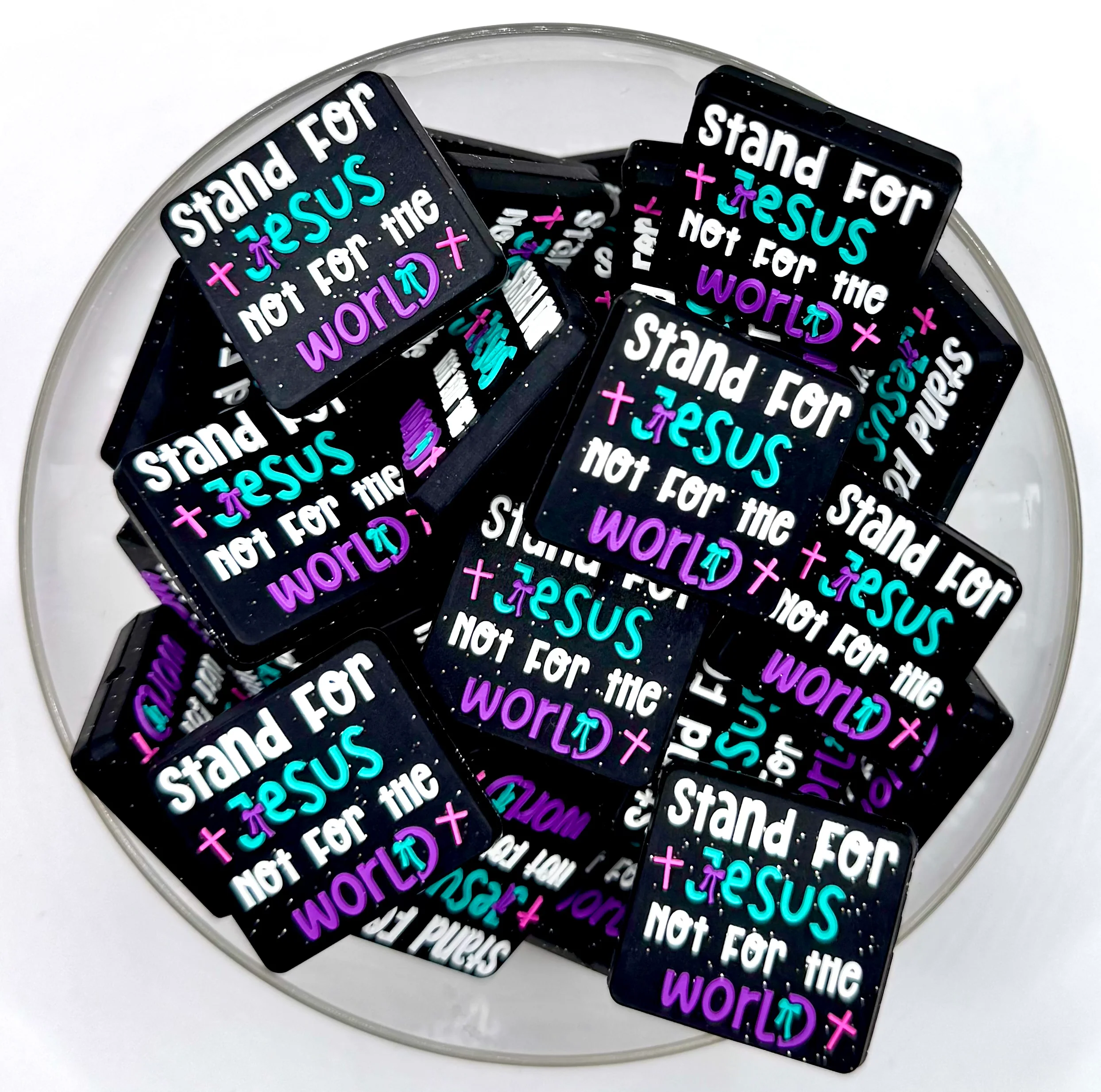 Stand for Jesus not for the world (exclusive) silicone focal bead